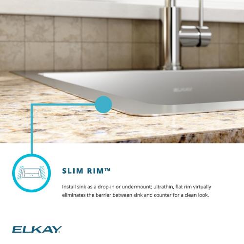 Elkay Greenwood Dual-mount 33-in x 22-in Satin Stainless Steel Single Bowl 1-Hole Kitchen Sink