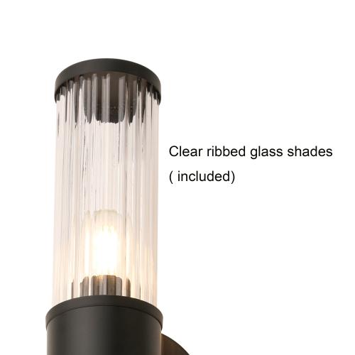 allen   roth Modesto 5-in 2-Light Matte Black Modern/Contemporary Vanity Light