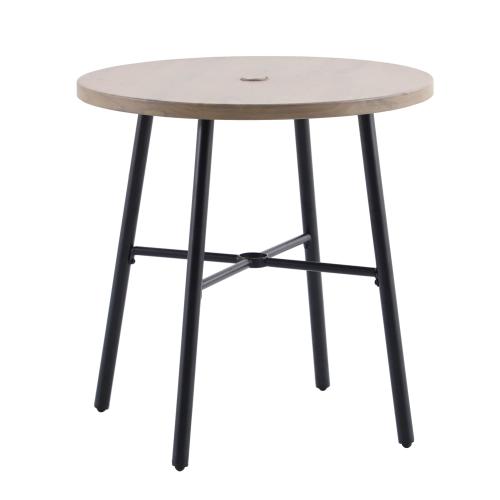 Style Selections Pelham Bay Round Outdoor Bistro Table 27.95-in W x 27.95-in L with Umbrella Hole (missing parts)