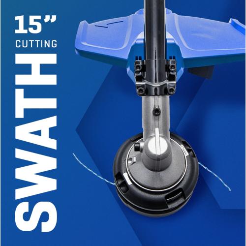 Kobalt 24-volt 15-in Split Shaft Attachment Capable Battery String Trimmer 4 Ah (Battery and Charger Included)