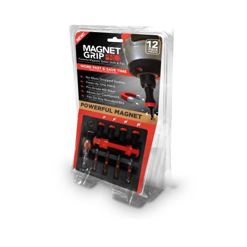 Magnet Grip Pro 2-in Magnetic Impact Bit Holder Set with Hard Case - Pro-Grade M2 Steel - 12 Months Warranty
