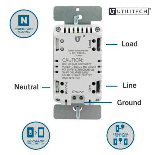 Utilitech 15-Amps 120-volt Indoor Programmable Digital Lighting Timer