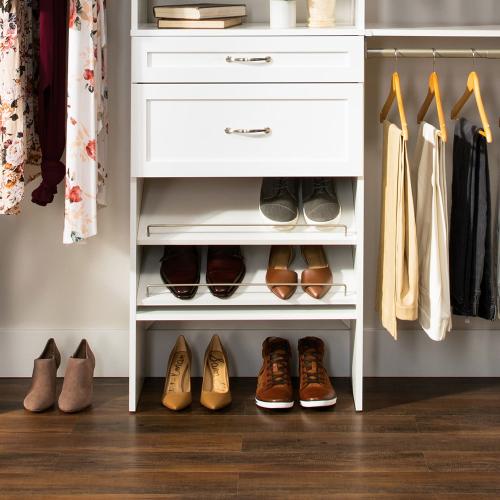 ClosetMaid BrightWood 25-in x 2.11-in x 13.8-in Shoe Storage (little Damaged; see the pictures)