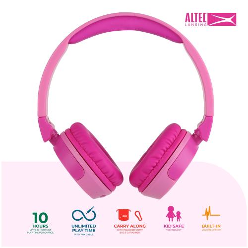 Altec Lansing 2 N 1 Wireless- Two Tone Over The Ear Wireless Noise Canceling Headphones