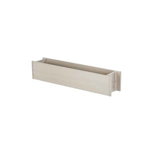 New Age Garden Rectangle 7.3-in W Medium Off-white Mixed/Composite Outdoor Window box with Drainage Holes