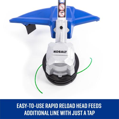 Kobalt 80-volt 16-in Straight Shaft Battery String Trimmer 2.5 Ah (Battery Included) (Charger Included) - missing 1 battery