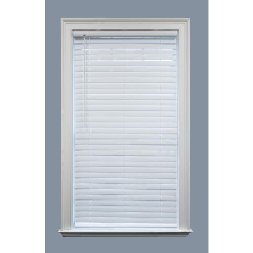 Project Source Premium 2-in Slat Width 27-in x 64-in Cordless White Vinyl Room Darkening Horizontal Blinds