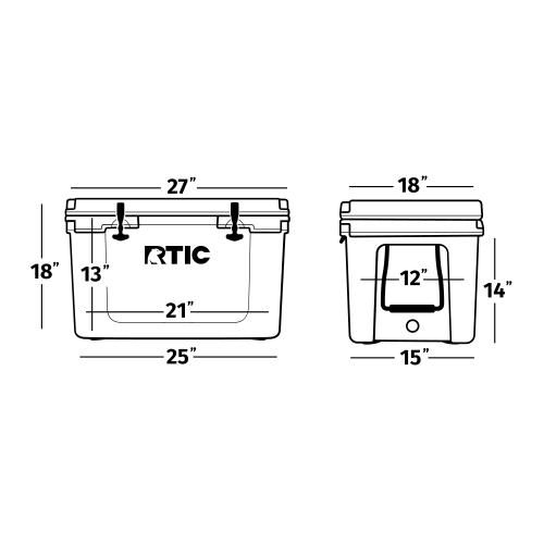 RTIC Outdoors Hard Cooler Trailblazer 52-Quart Insulated Personal Cooler ( cracked see the pictures)