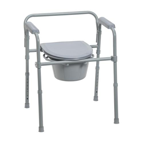 Drive Medical 22.5-Inches 7.5-Quarts Adjustable Bedside Commode