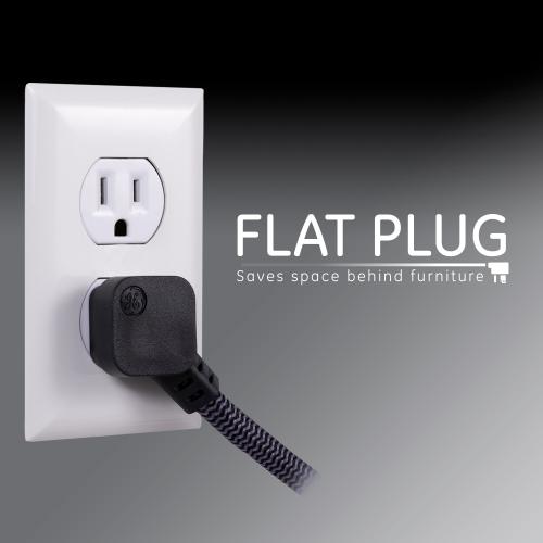 GE 15-ft 16/3 Black 3 Prong Indoor SJT Light Duty