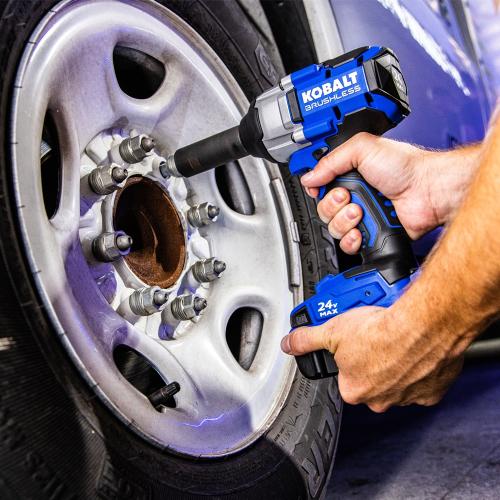 Kobalt 24-volt Variable Brushless 1/2-in Drive Cordless Impact Wrench (Battery and Charger Included)