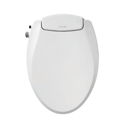 Brondell Ecoseat Plastic White Round Soft Close Bidet Toilet Seat