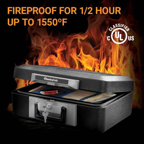 SentrySafe 0.25-cu ft Fireproof Safe Box open missing key