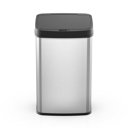 NINESTARS Motion Sensor Trash Can - Stainless Steel - Commercial/Residential - Large Size - Touchless - 32 Gallons