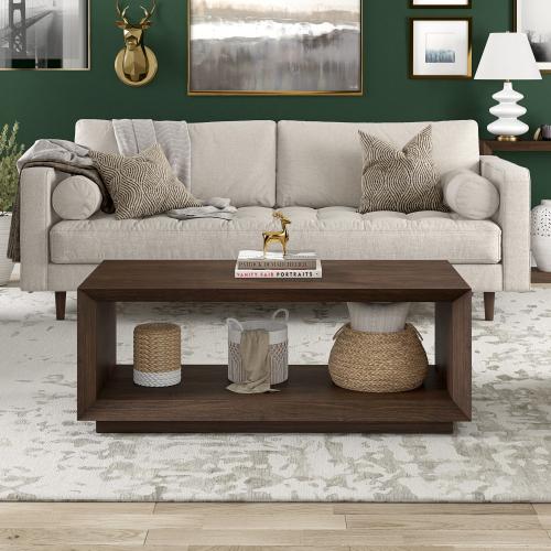 Hailey Home Tannen Alder Brown Mdf Modern Coffee Table