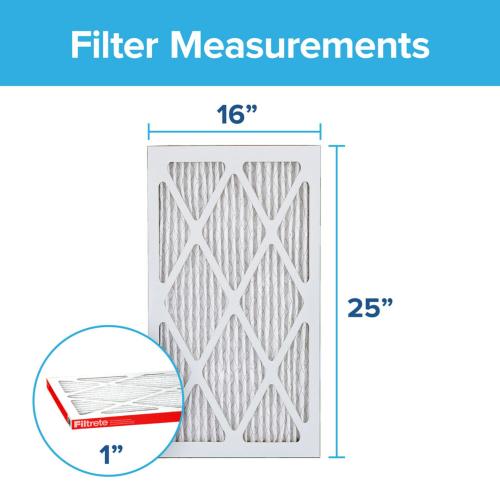Filtrete 16-in W x 25-in L x 1-in MERV 11 1085 MPR Allergen Defense Extra Electrostatic Pleated Air Filter (2-Pack)
