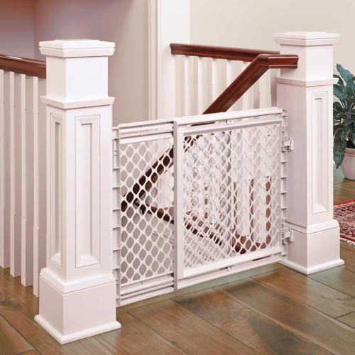Toddleroo by North States 41-in x 27-in Hardware Mounted Soft White Plastic Safety Gate