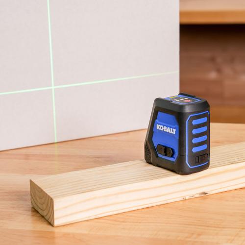 Kobalt 100-ft Self-Leveling Indoor/Outdoor Cross Beam Cross-line Laser Level (Accessories Included)