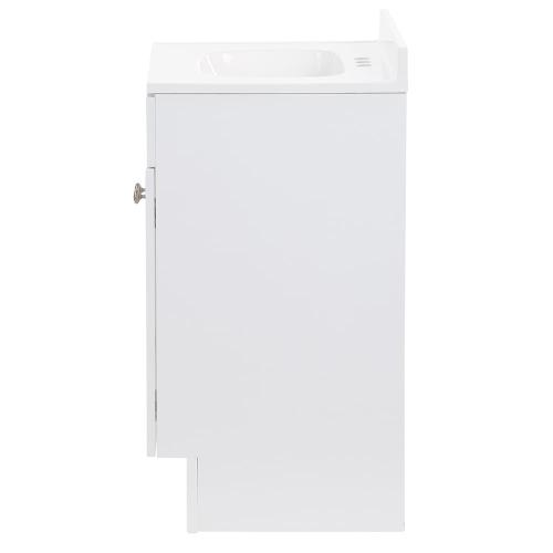 Project Source 24-in White Single Sink Bathroom Vanity with White Cultured Marble Top