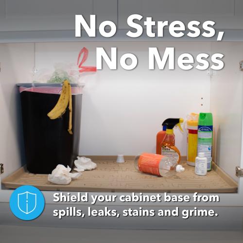 Xtreme Mats Kitchen 22-in x 34-in Beige Undersink Drip Tray Fits Cabinet Size 34-in x 22-in