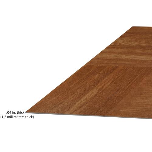 Achim Oak Parquet Brown Wood look 0.07-mil x 12-in W x 12-in L Peel and stick Vinyl Tile Flooring ( 20-sq ft Carton )