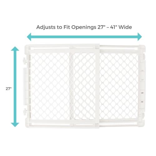 Toddleroo by North States 41-in x 27-in Hardware Mounted Soft White Plastic Safety Gate