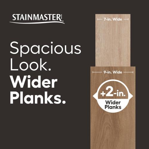 STAINMASTER Fletcher Oak Brown 22-mil x 9-in W x 47-in L Waterproof Interlocking Luxury Vinyl Plank Flooring (18.78-sq ft/ Carton)