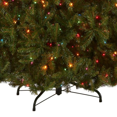 6.5-ft National Tree Company 6.5-ft Dunhill Fir Pre-lit Artificial Christmas Tree with Multicolor Incandescent Lights