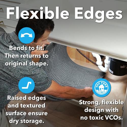 Xtreme Mats Kitchen 22-in x 34-in Beige Undersink Drip Tray Fits Cabinet Size 34-in x 22-in