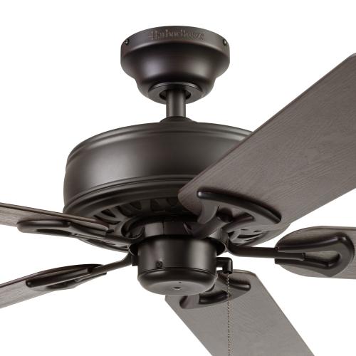 Harbor Breeze Calera 52-in Bronze with Aged Bronze Blades Indoor/Outdoor Ceiling Fan Light Kit Compatible (5-Blade)