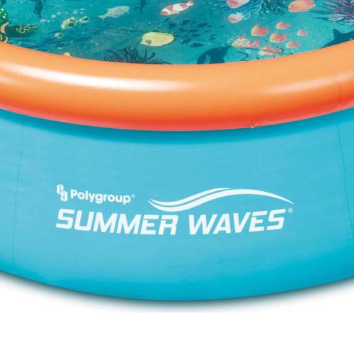 Summer Waves 8-ft x 8-ft x 30-in Inflatable Top Ring Round Above-Ground Pool