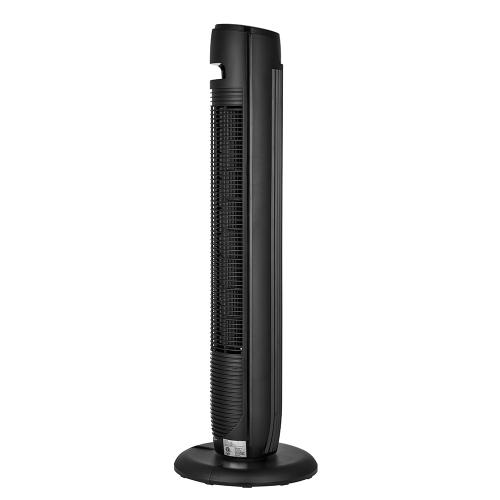 Utilitech 36-in 120 -Volt 3 -Speed Indoor BLACK/MATTE Oscillating Tower Fan with Remote