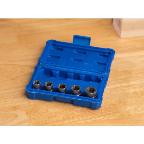 Kobalt 5-Pack Metric and Standard (Sae) 3/8-in drive Impact Bolt Extractor Set