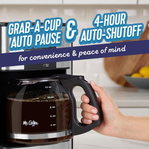 Mr. Coffee 12-Cup Programmable Pour Over Coffee Maker with Automatic Shut-off (Black)