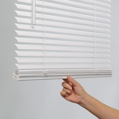 Project Source Light Filtering 1-in Slat Width 35-in x 64-in Cordless White Vinyl Light Filtering Mini-blinds