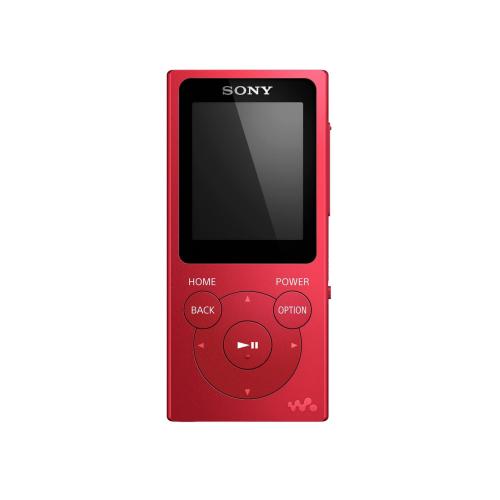 Sony Portable Red MP3 Player with AM/FM Radio, Clock, USB Port, and Earbuds - Works with iOS, Battery Included