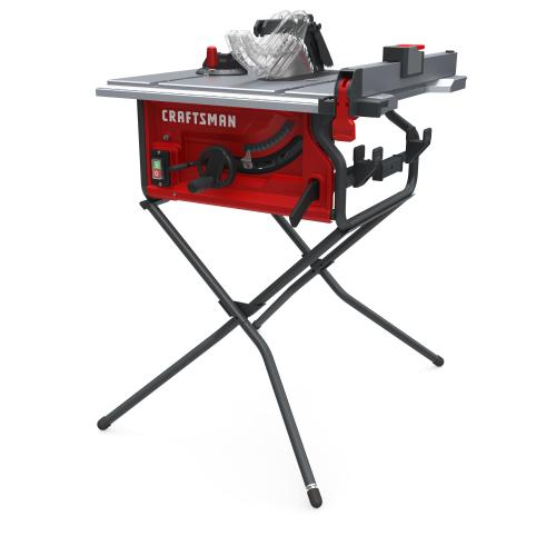 CRAFTSMAN 10-in 15-Amp 120-Volt Corded Portable Jobsite Table Saw with Folding Stand