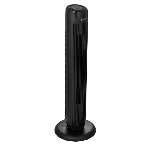 Utilitech 36-in 120 -Volt 3 -Speed Indoor BLACK/MATTE Oscillating Tower Fan with Remote