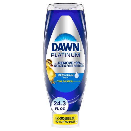 2 Pack Dawn Ultra Platinum EZ-SQUEEZE 24.3-fl oz Refreshing Rain Dish Soap