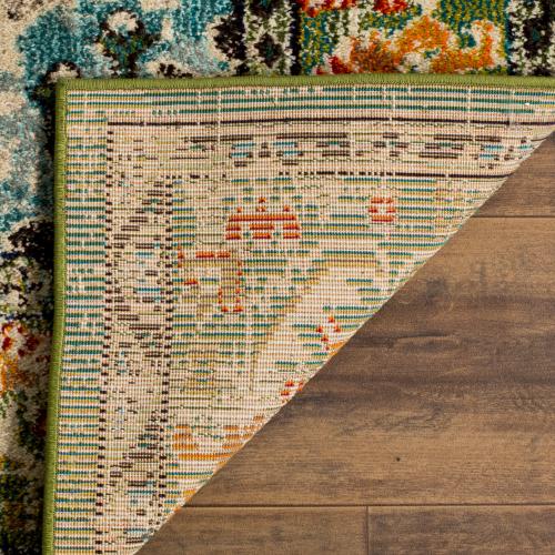 Safavieh Monaco Mahal 2 X 6 (ft) Forest Green/Light Blue Indoor Distressed/Overdyed Oriental Runner Rug