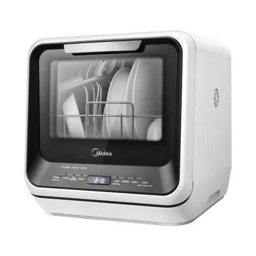 Midea 16.53-in Portable Countertop dishwasher ( White ) 2 Place Settings with Condensation Dry , 58-Decibel Standard Sound Level
