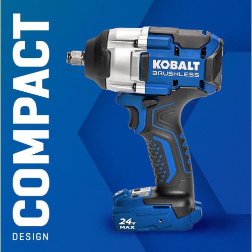 Kobalt 24-volt Variable Brushless 1/2-in Drive Cordless Impact Wrench (Battery and Charger Included)