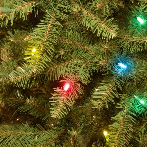 6.5-ft National Tree Company 6.5-ft Dunhill Fir Pre-lit Artificial Christmas Tree with Multicolor Incandescent Lights