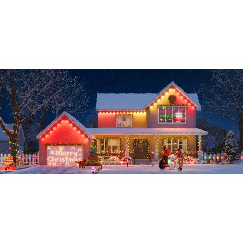 Govee 100-ft Plug-in White Indoor/Outdoor String Light with Color changing -Light LED Mini Bulbs Bluetooth Compatibility Wi-Fi Compatibility