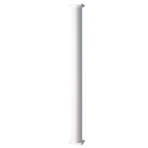 AFCO 8-ft x 6-in Painted Aluminum Fluted Round ( missing cap and base )