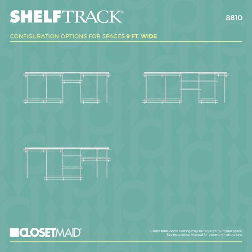 ClosetMaid ShelfTrack 7-ft to 10-ft x 12-in White Wire Closet Kit - no test