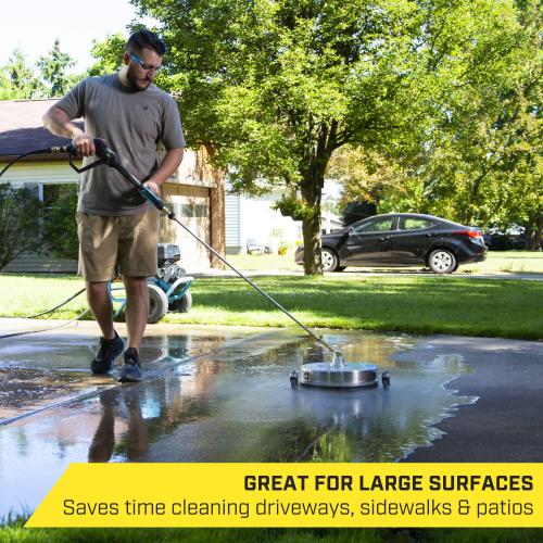 SurfaceMaxx 14.5-in up to 4500 PSI Rotating Surface Cleaner for Gas Pressure Washers