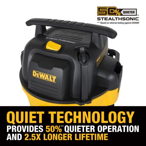 DEWALT Stealthsonic Quiet 9-Gallons 5 HP Corded Wet/Dry Shop Vacuum with Accessories Included