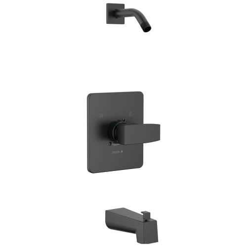 Delta Modern Matte Black 1-handle Sold separately Bathtub and shower Faucet