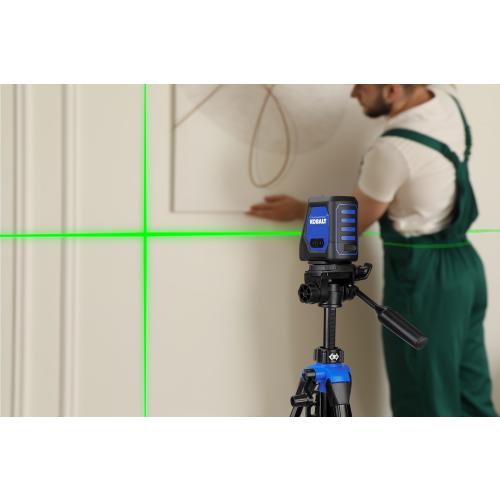 Kobalt 100-ft Self-Leveling Indoor/Outdoor Cross Beam Cross-line Laser Level (Accessories Included)